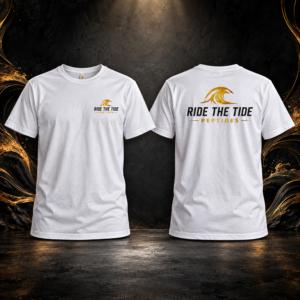 Ride the Tide Signature T-Shirt – White & Gold